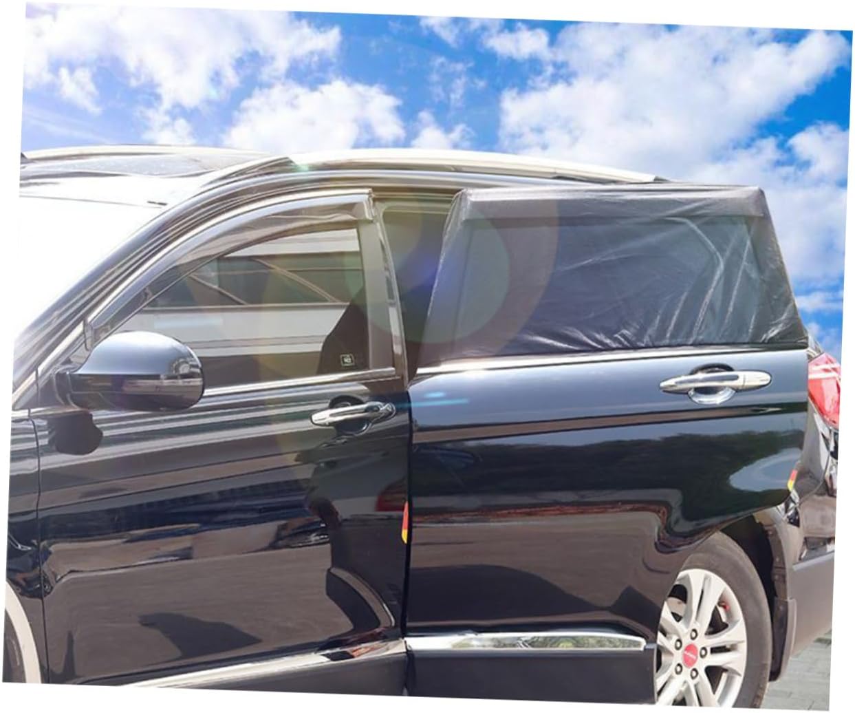 PRETYZOOM 4pcs Summer Car Curtain Heat Insulation Window Cover for UV Protection Front Rear Window Sunscreen Shades Easy Installation for Outdoor Privacy and Comfort