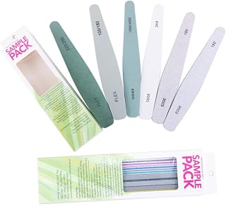 6PCS Professional Nail File and Buffer for Manicure and Pedicure Double-Sided Grit for Smoothing and Polishing Natural Acrylic and False Nails