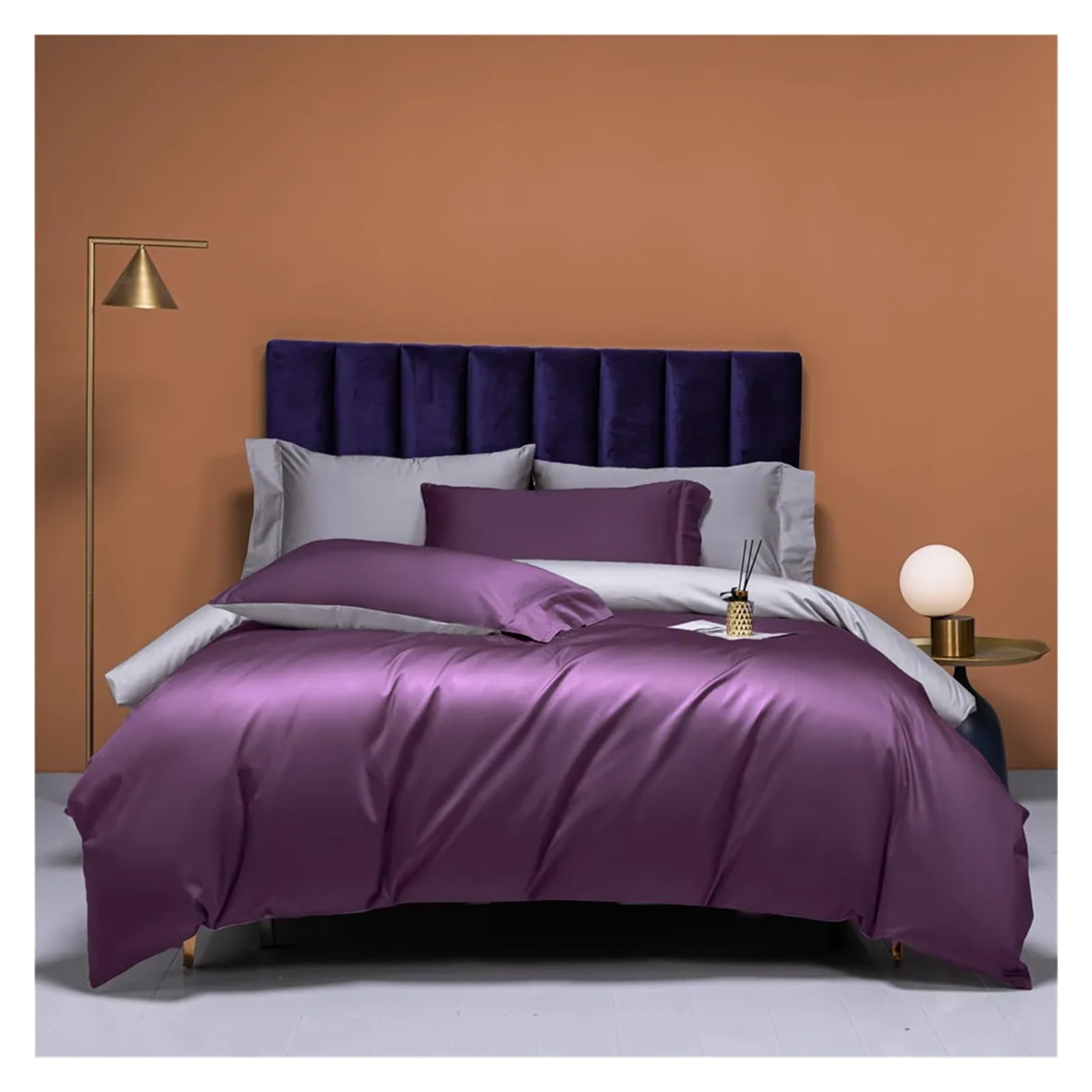 ZXGRfdefa Bedding Set, 100% Egyptian Cotton Bedlinens Twin Queen King Family Size Set Flat Sheet Duvet Cover Bedding(L,Twin)