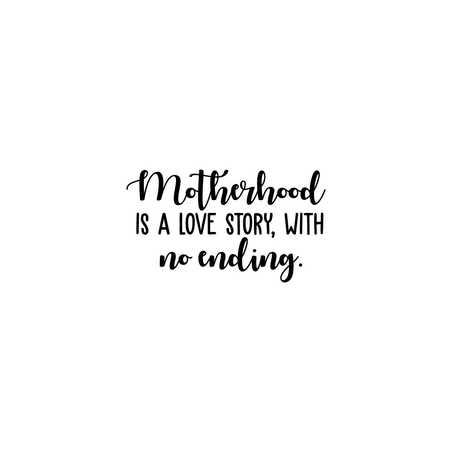 Autocollant mural citation Motherhood grand format 50,8x88,9 cm en vinyle durable