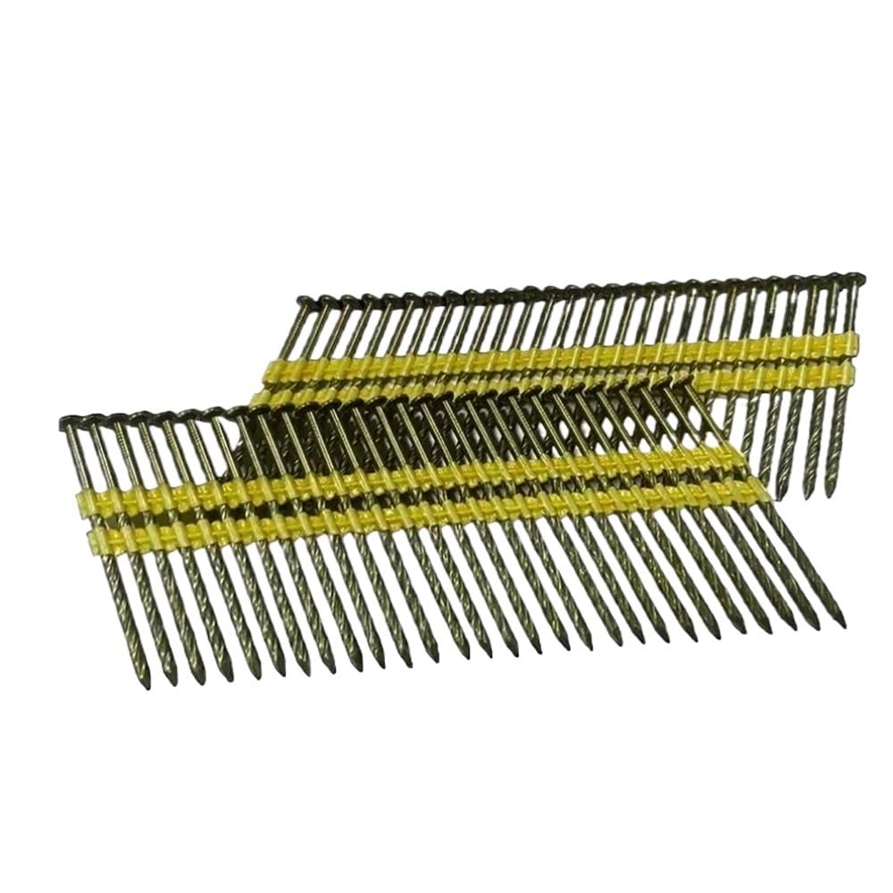 DA50mm Round Nail, 34 Degree Galvanized Collated Shank, Framing Construction Nails for Wood 200pcs
