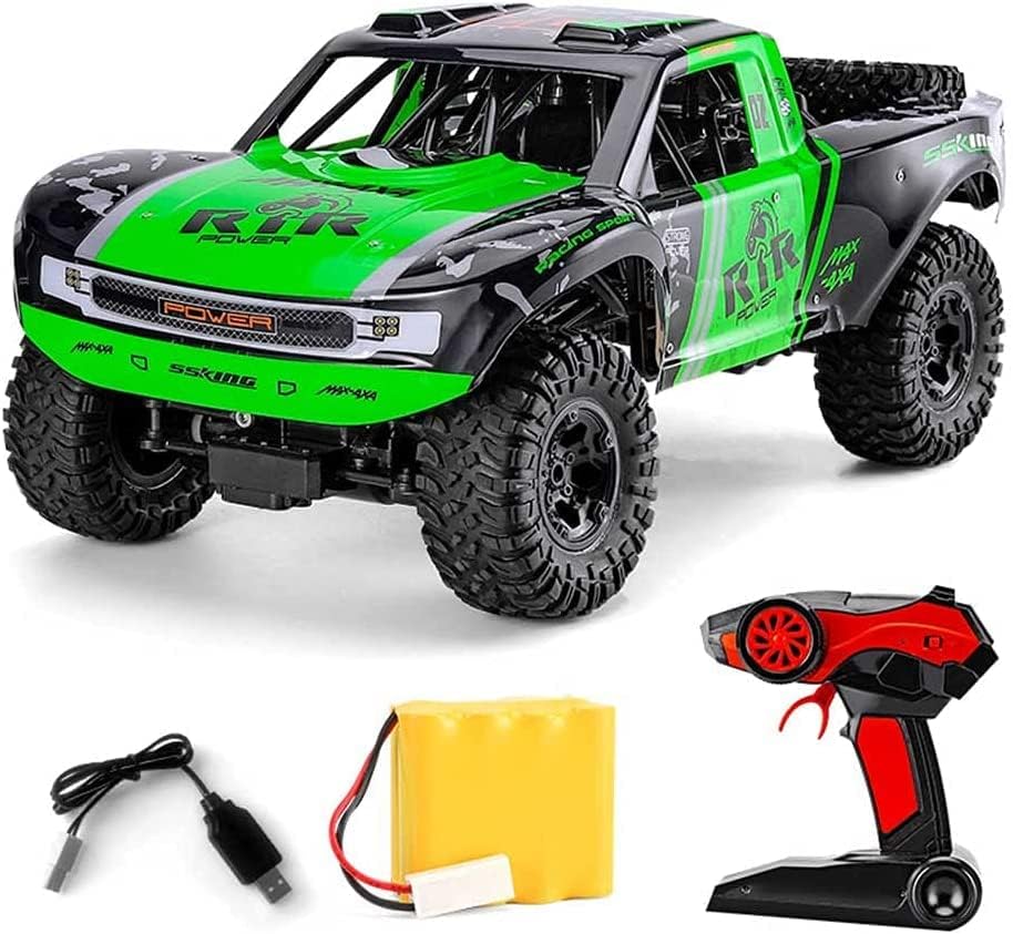 hanaiette Coches RC a escala 18, todo terreno, 4x4, auto a control remoto para adultos y niños, camiones RC todoterreno impermeables de 9.3mih,