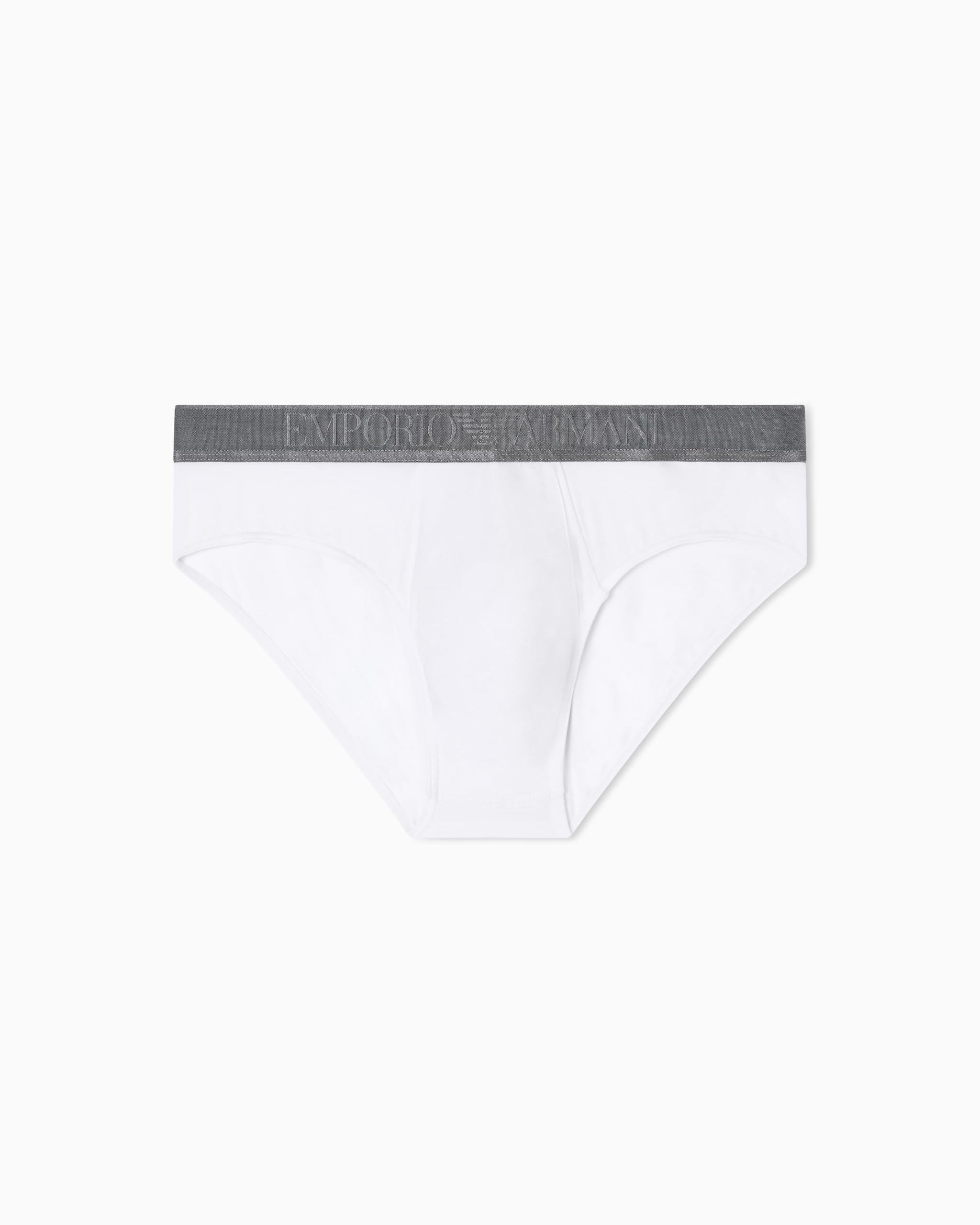 Emporio Armani Herren Weiß Slip Aus Weichem Modal, M, M