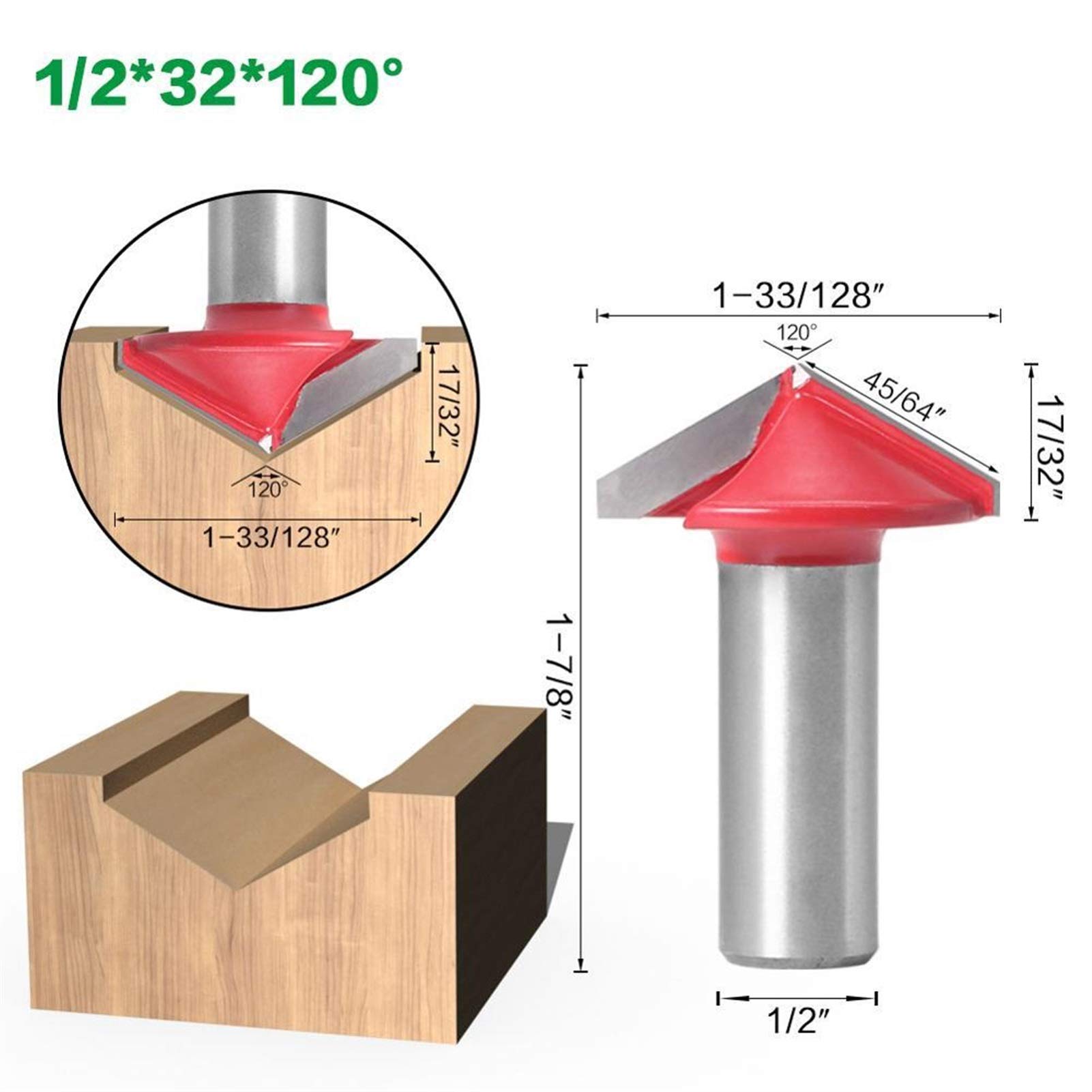 Fresa A Taglio Dritto Per Legno Zkenyao - Gambo 8mm, Diametro Taglio 19,05mm (3/4') - Per CNC E Router - 2