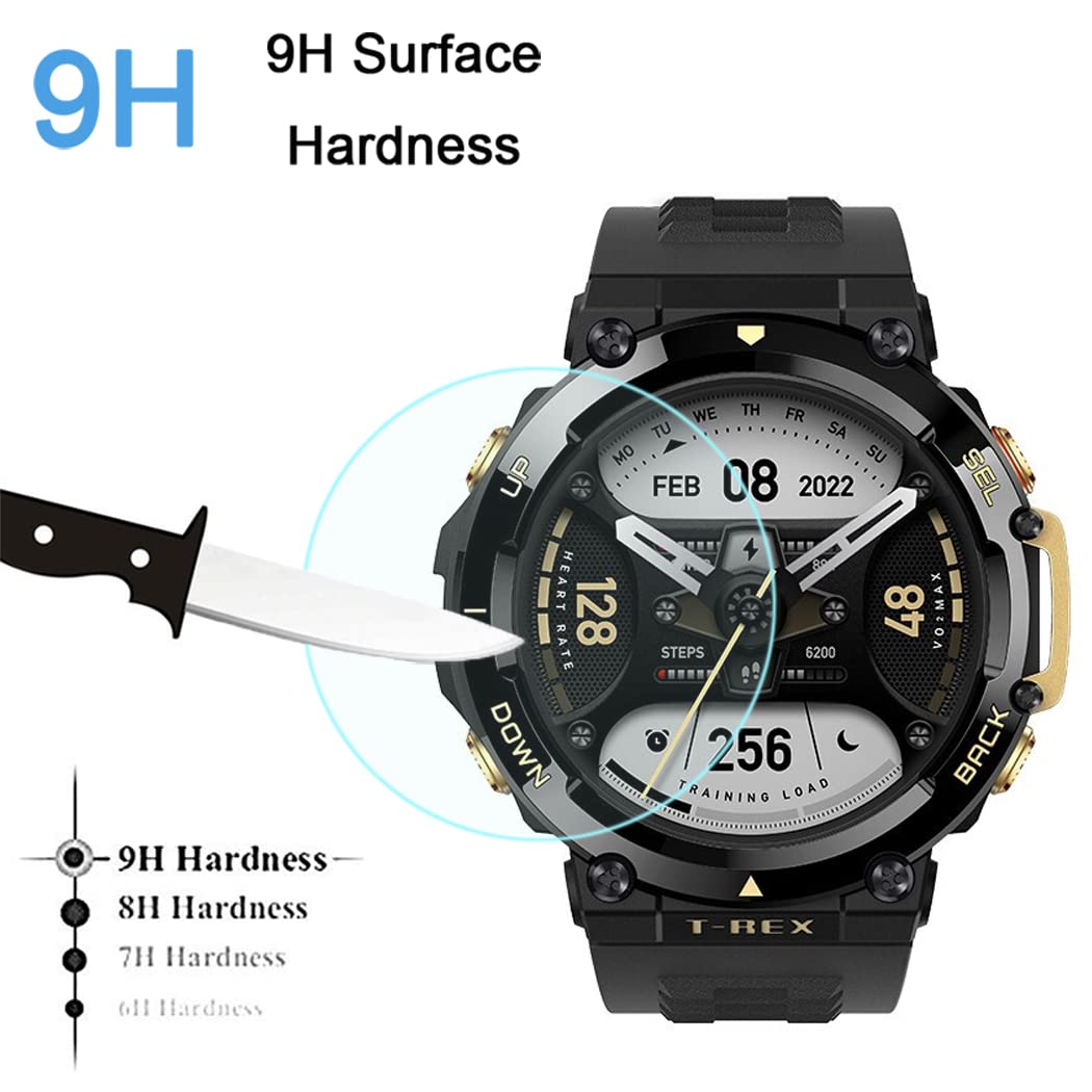 Custodia Per Amazfit T-Rex 3 - Cover In Silicone Morbido Con Vetro Temperato 9H, Protezione Antiurto, Nero - Foto 5