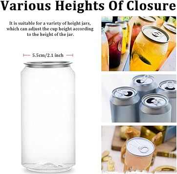 Automatic Can Sealer, 370W Electric Can Sealing Machine with LED Display Counter, 2.1 Diameter and Adjustable Height, Drink Can Seamer Sealer Tool for Plastic/Glass/Tin Cans,Black