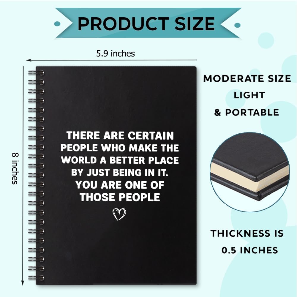 You Make The World A Better Place 160 Blank Pages Spiral Notebook, Funny Work Gifts Office for Colleague Team Member Staff Friend Mental Health Social Worker, Office Gifts for Coworker - Image 2