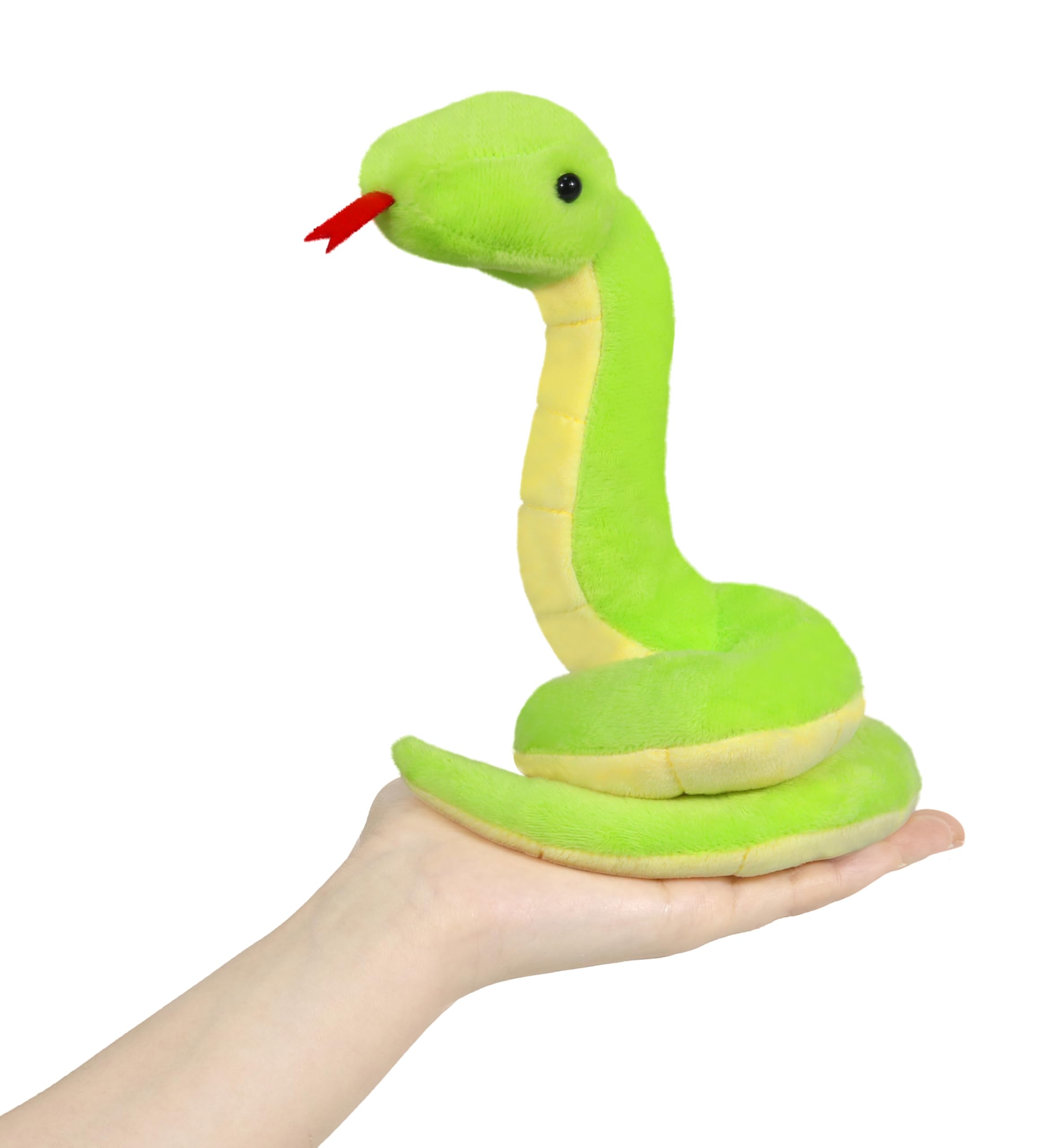 ICE KING BEAR Cute Green Snake Stuffed Animal Soft Toy Plush (Standing), 6 inches