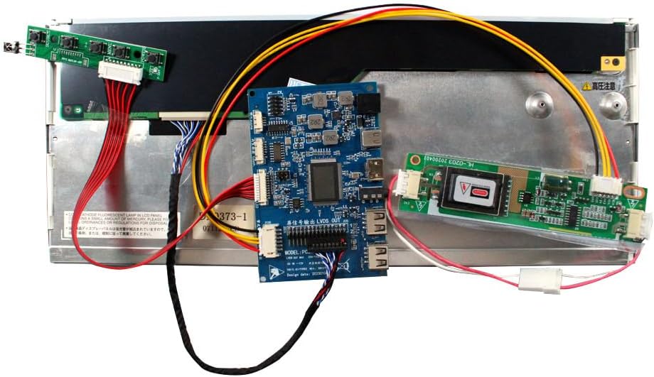 12.3 inch 1280x480 LQ123K1LG03 TFT Long Strip Wide Bar LCD Display and USB C USB Controller Board