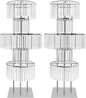 DYRABREST 2-Pack 5 Tier Crystal Acrylic Flower Stands Elegant Plant Disp...