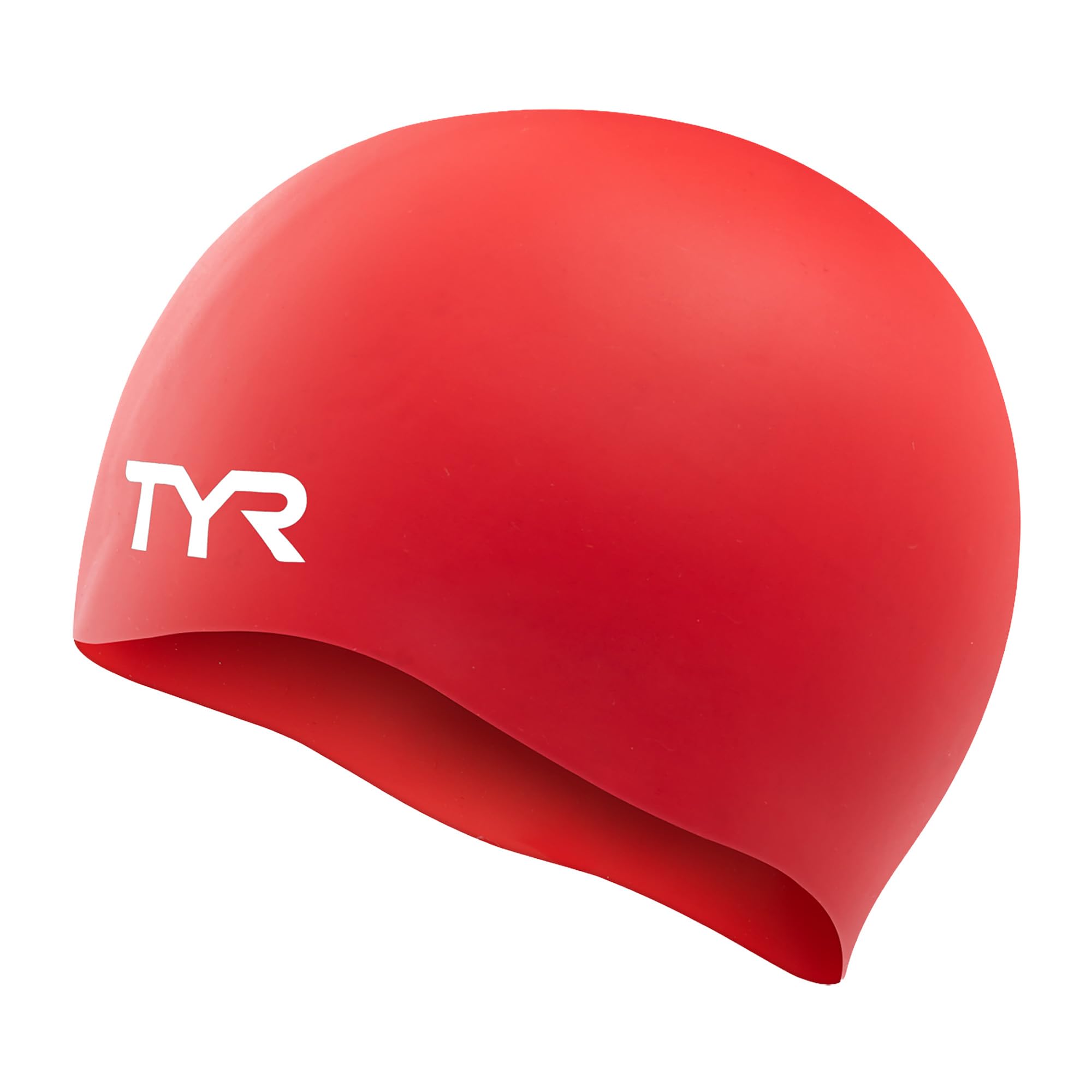 TYR Unisex Adult Wrinkle Slicone Swim Cap - Red, Medium