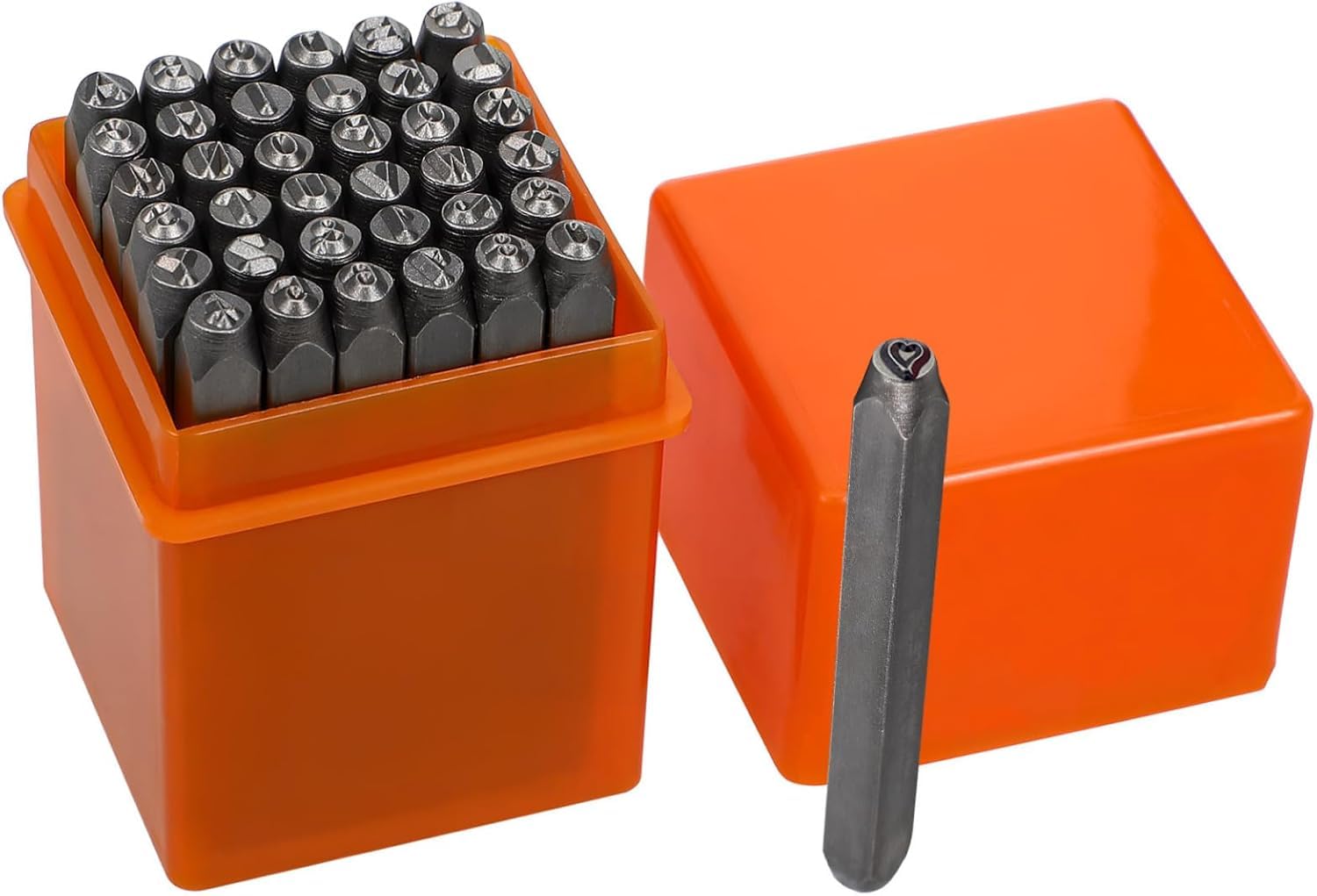 Set de 37 Sellos de Metal 3mm, Letras A-Z Números 0-9 & Caracteres Especiales, Sellos Emboscar Acero Templado para Metal Plástico Madera Cuero, Premium DIY