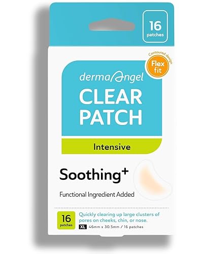 Miniatura 8 de DERMA ANGEL Parches grandes para espinillas para nariz, mentón y frente, poros de brotes y tratamiento de manchas, parches para acné hidrocoloide