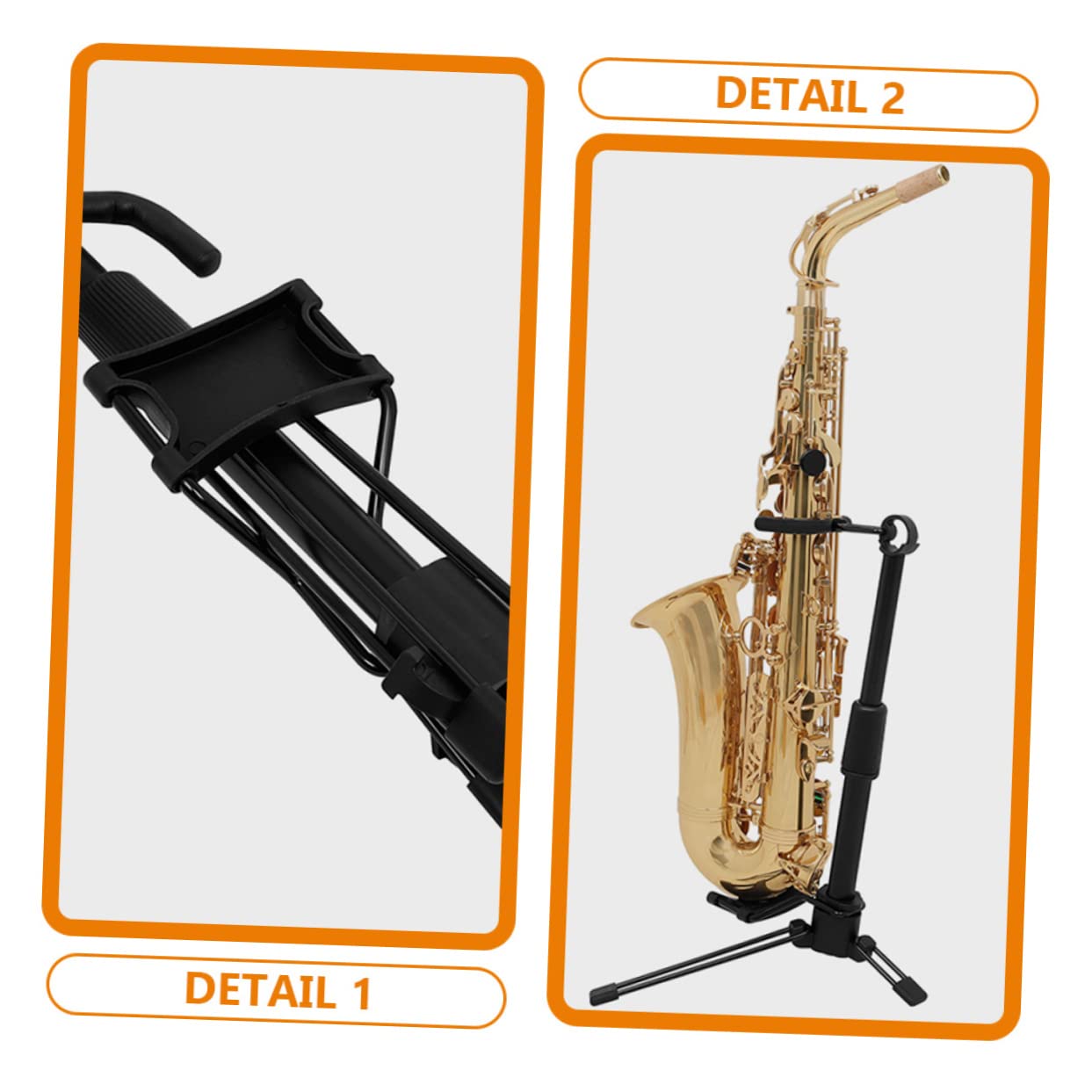 Toyvian Supporto Pieghevole Per Flauto e Clarinetto Stand Portatile Per Oboe Strumento Musicale Salvaspazio Antiscivolo e Stabile Per Musicisti e Studenti