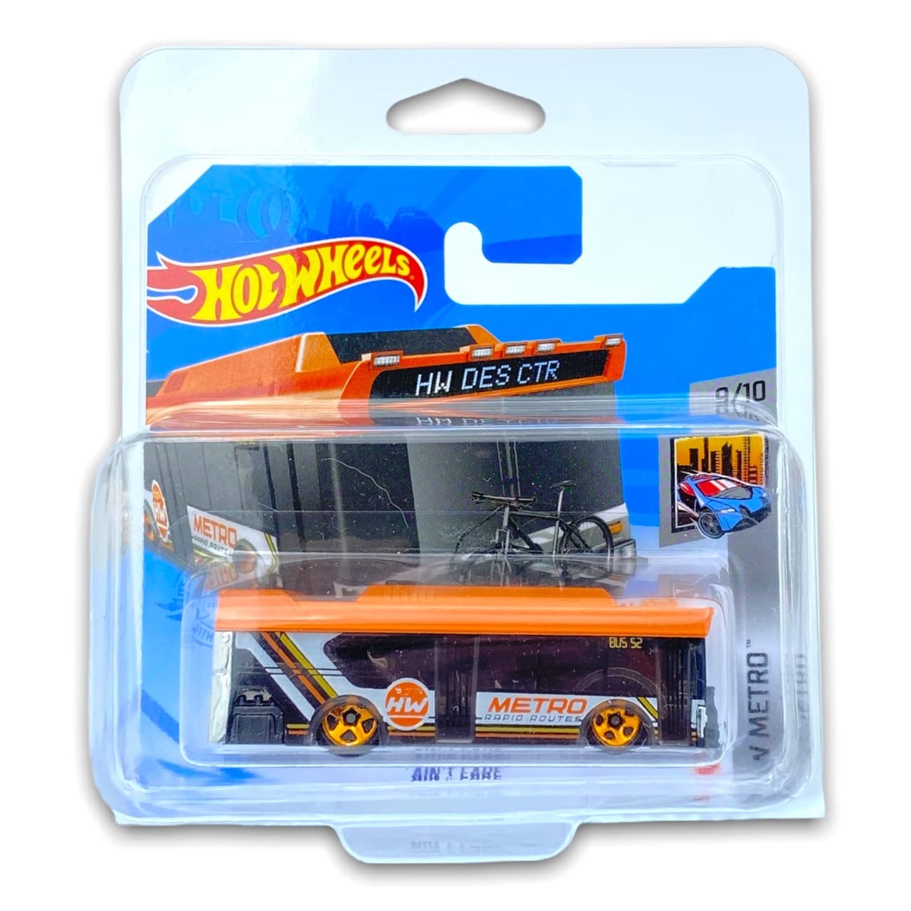 Hot Wheels Ain't Fare (Orange) 9/10 HW Metro 2021-155/250 (Short Card) *** COMES IN A KLAS CAR KEEPER PROTECTIVE COLLECTORS CASE *** GTB64