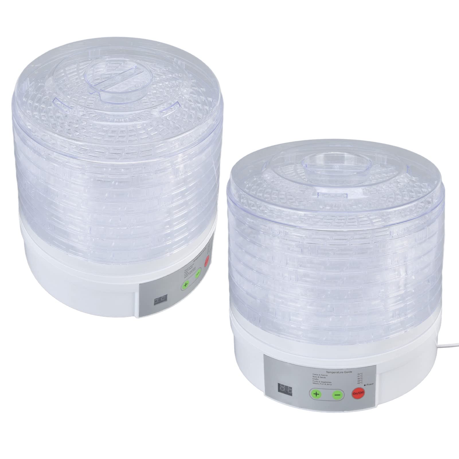 TOPINCN Dörrgerät, Lebensmitteltrockner, Spülmaschinenfest, Leicht zu Reinigen, 350 W, 8 Fächer, BPA-freies Gemüse (EU-Stecker 220 V)