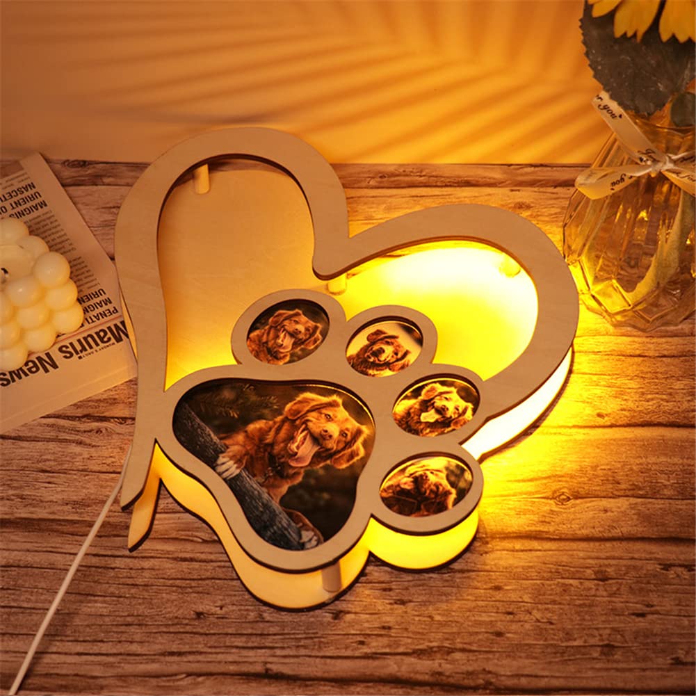 Luci notturne personalizzate per cani con foto personalizzate, lampada per cani in acrilico, luce notturna, decorazione per animali domestici, regalo commemorativo per gli amanti dei cani