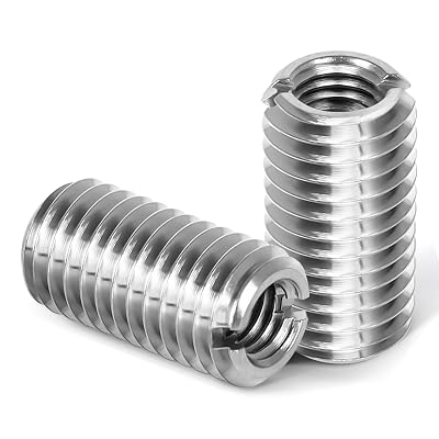 MewuDecor M6-1.0 Female to M10-1.5 Male Threaded Insert Reducing Nut 20mm, Insert Nut Screw Reducer Conversion, Stainless Steel, 10 PCS