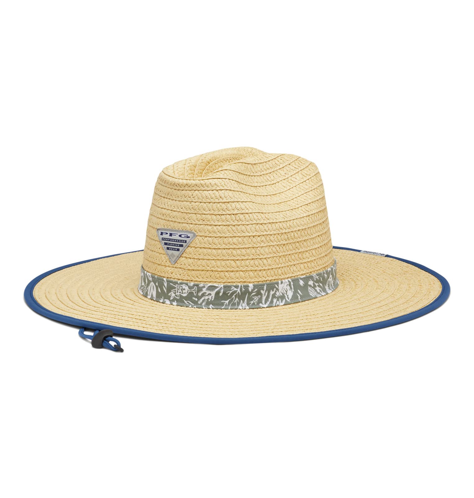 9274 Unisex Pfg Baha Straw Hat, Vivid Blue Kona Print, Small/medium Columbia Unisex PFG BAHA Straw Hat - Cypress Kona Print  main image 2