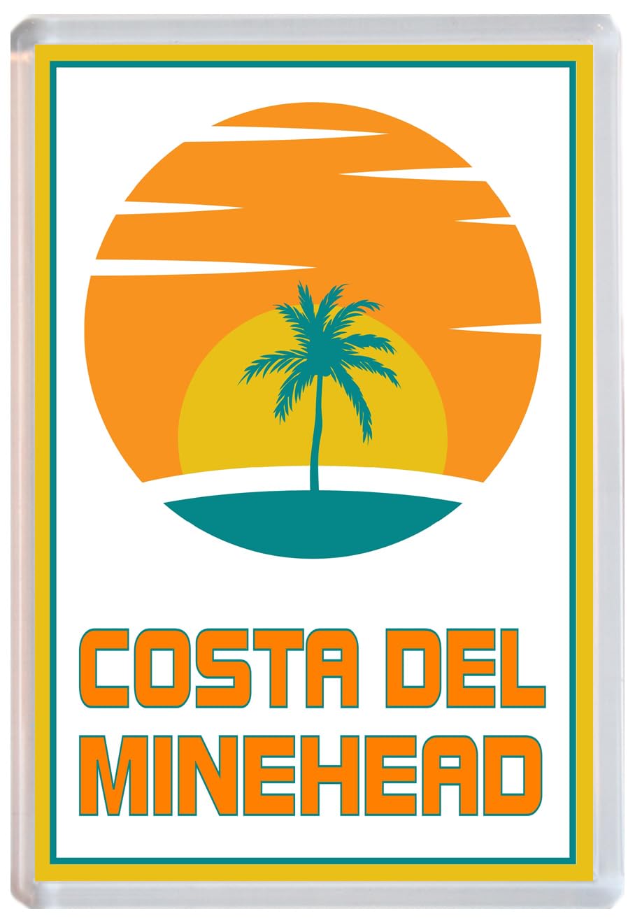 Baked Bean Store Multicolor Costa Del Minehead - Jumbo Fridge Magnet 96 X 67Mm