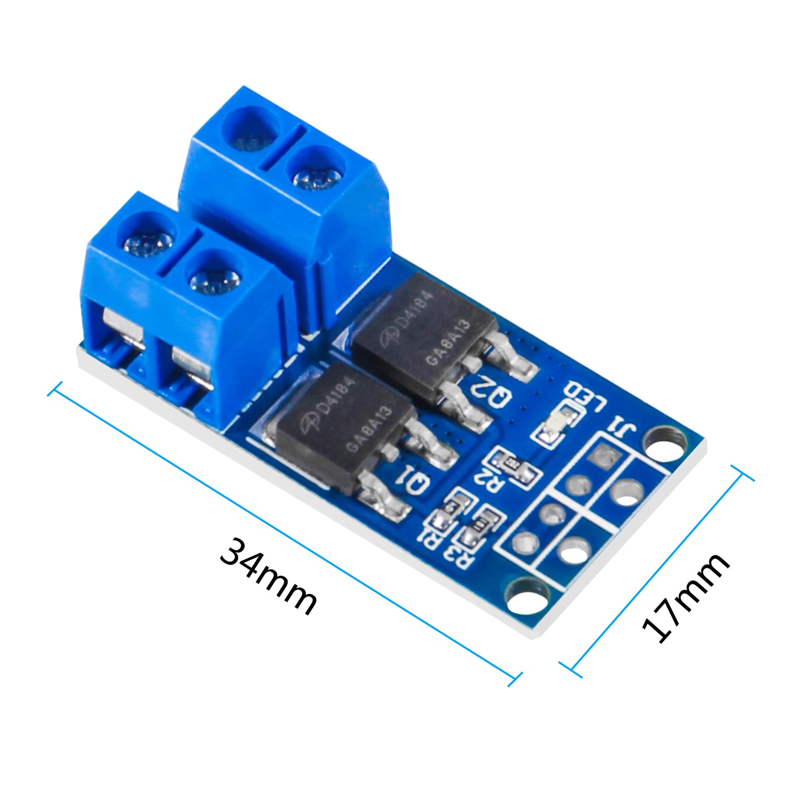 Diitao 15PCS DC 5V-36V 15A 400W Dual High Power MOS Transistor