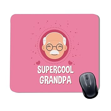 Family Shoping Supercool Grandpa Printed Mousepad for Grandad Special Computer System Pc