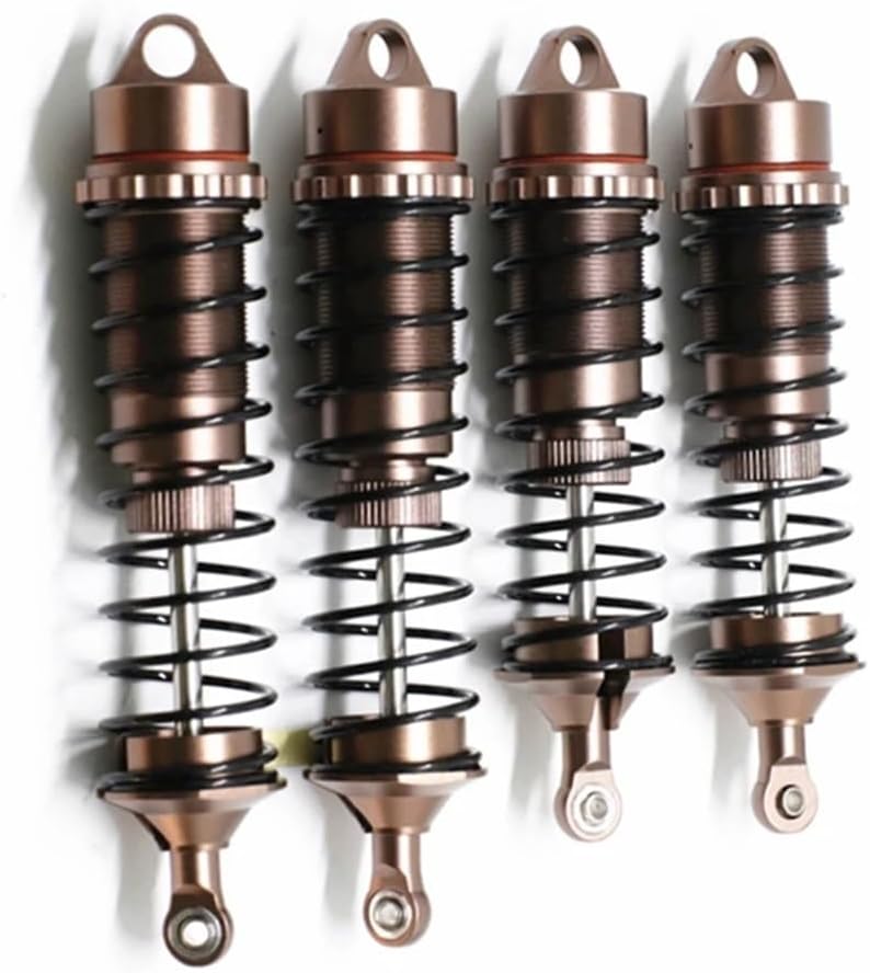 ショックアブソーバーセットフロントとリアと1 8人の追放と1 7モハーブRCモデルメタルアップグレードパーツ(BROWN)