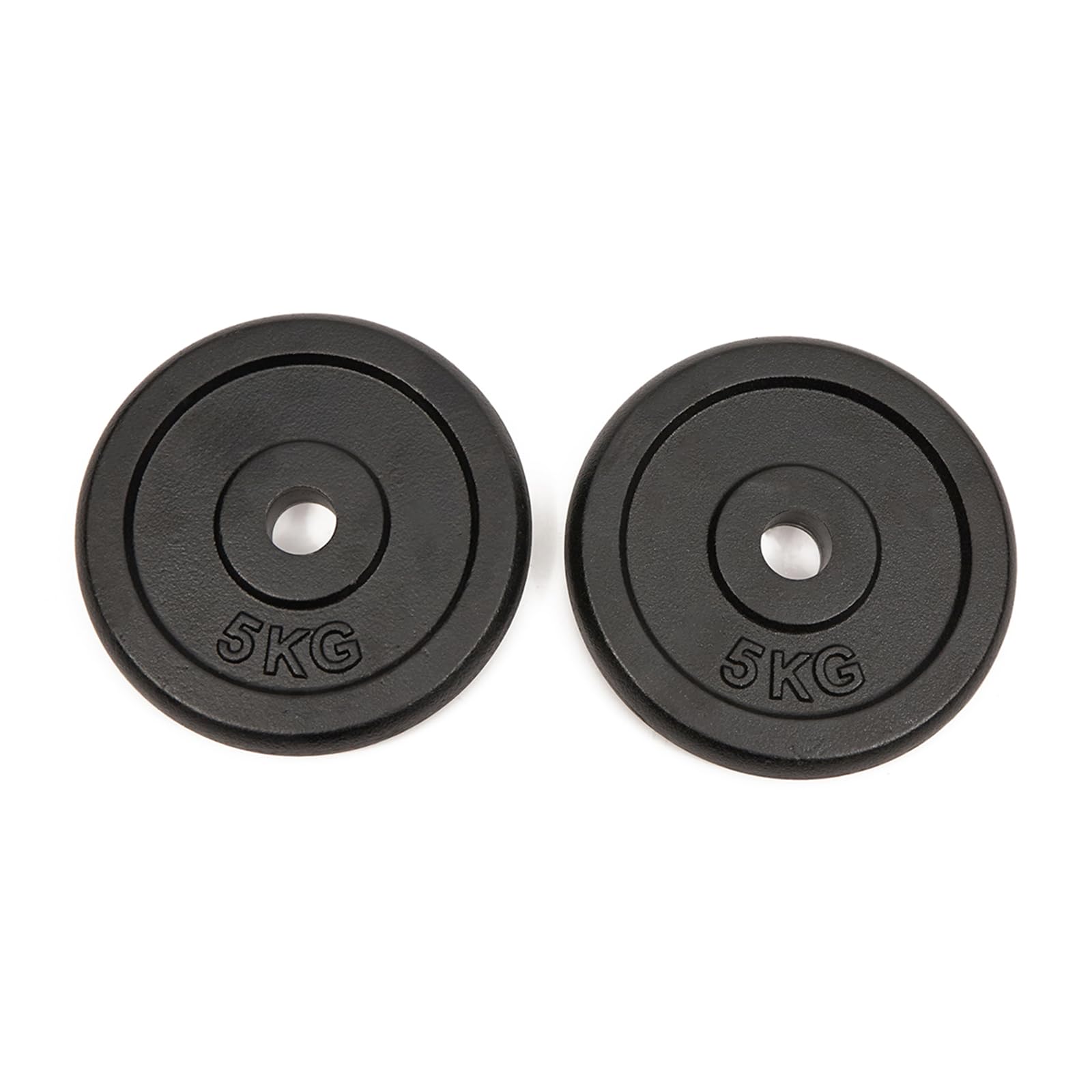 Set di dischi per bilanciere – 2 x 5 kg, Ø 30 mm, in ghisa per allenamento di forza