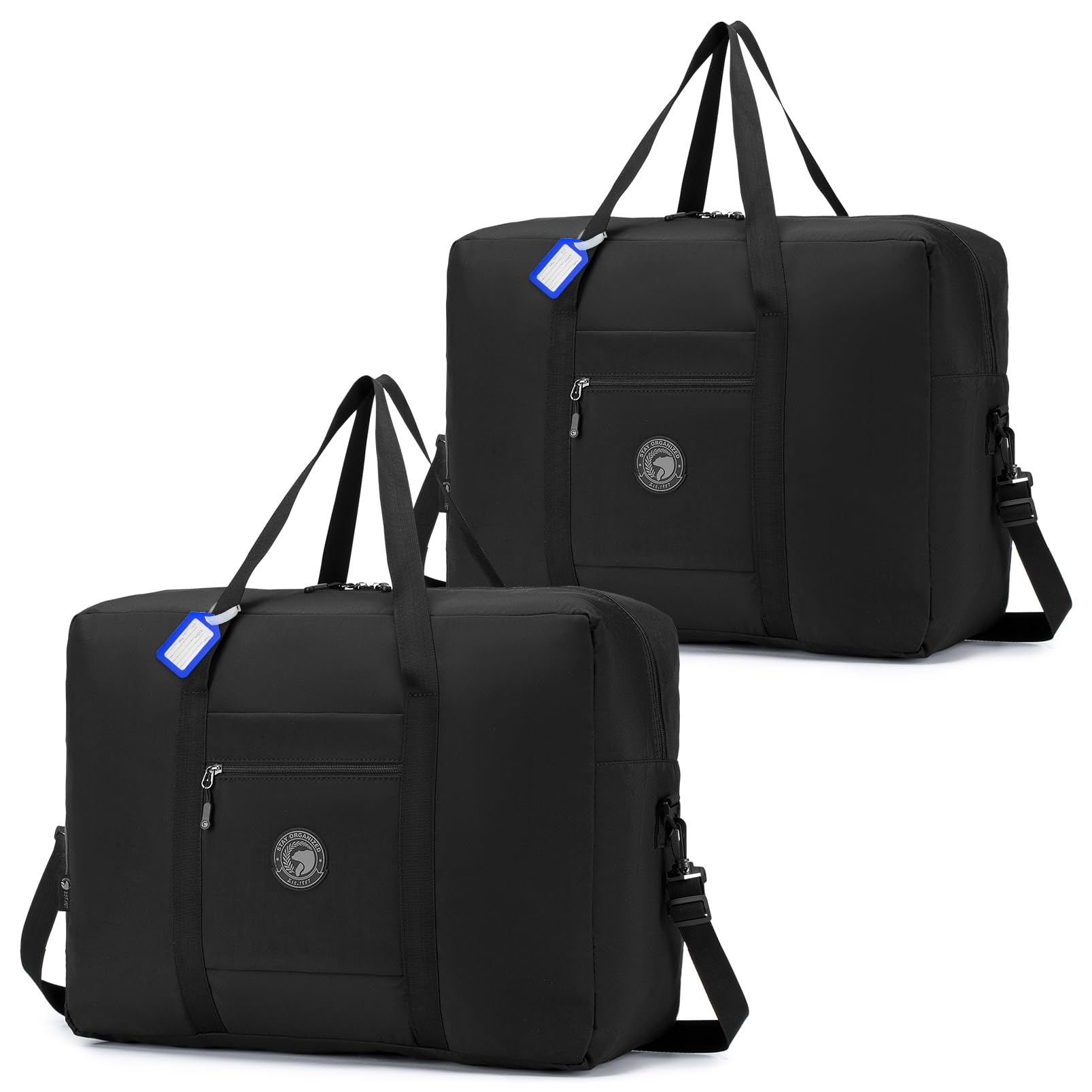 COSCOOA 2Pack Carry On Luggage 22x14x9 Airline Approved,Lightweight Duffle Bag for Travel, Waterproof Weekender Overnight Bags for Traveling Airplane