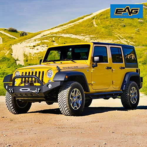 Eag Front Bumper With Winch Plate Fit For 07-18 Wrangler Jk Offroad #TOP6