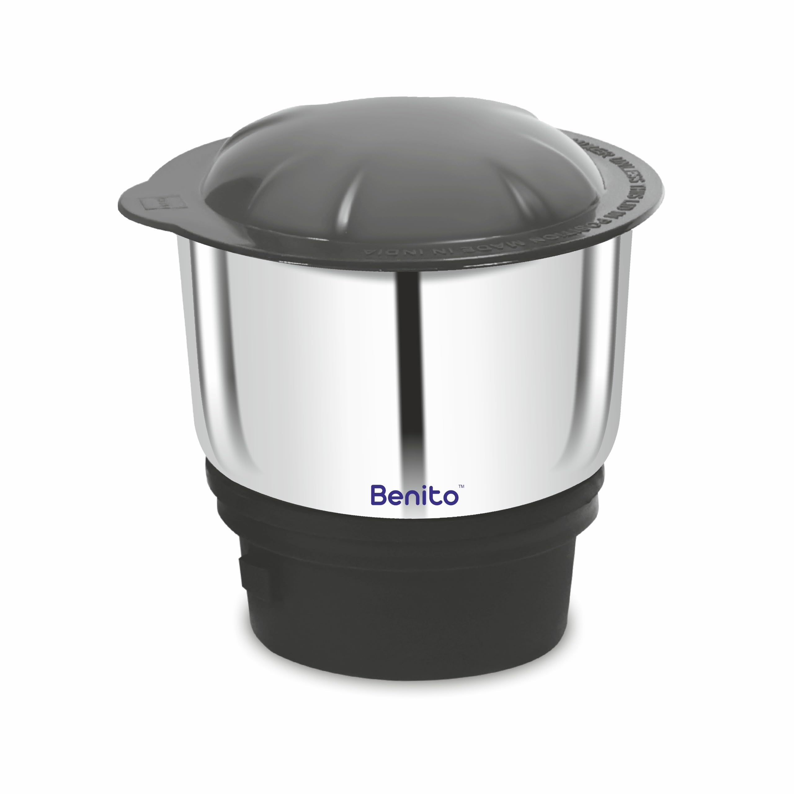 Benito Mini ECO Stainless Steel Coffee & Chutney Grinder (200ml) for Mixer Grinder - Compatible with 4 teeth coupler & Dual locking System — Amazon image 9