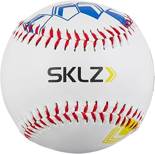 SKLZ Béisbol de entrenamiento de lanzamiento con marcadores de colocación de dedos, Blanco, 1
