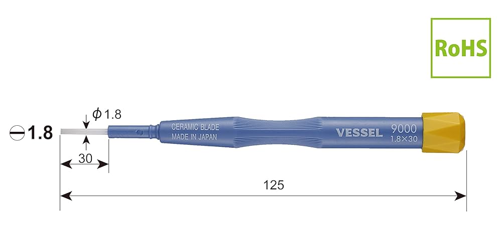 BERENページ Amazon | ベッセル(VESSEL) セラミック調整用ドライバー +1.7×30