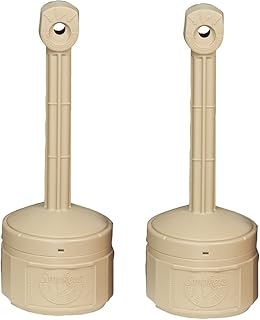 Justrite 26806B Personal Smokers Cease Fire Polyethylene Cigarette Butt Receptacle YuZHEz, 1 Gallon Capacity, 11