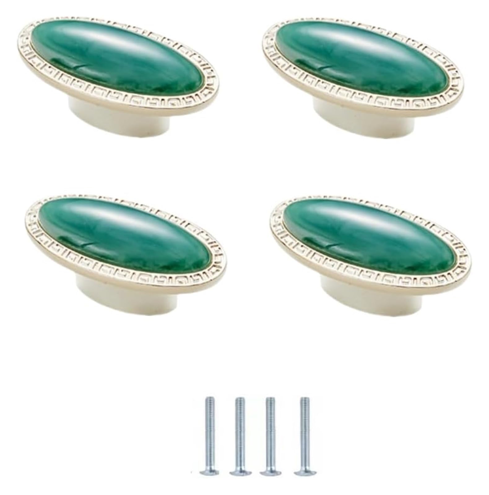 LQZAXSRDR Ceramic Cupboard Drawer Handle Knobs, Ceramic Door Knobs Pack of 4 White 96mm 128mm(Single Hole)