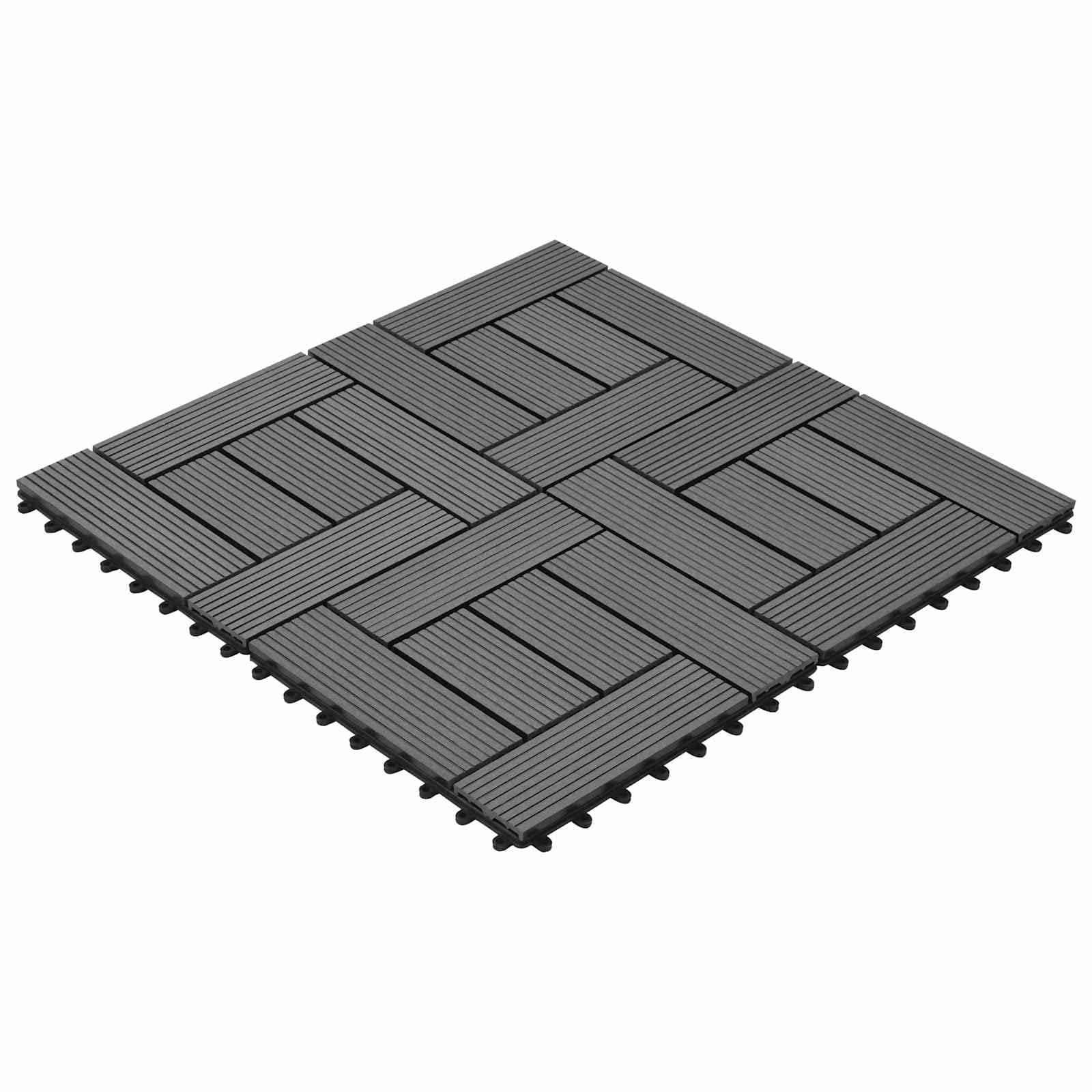 Generisch Terrassenfliese 11 STK. Grau 30 x 30 cm WPC,Haushaltsbedarf,8.67 kg-42046661