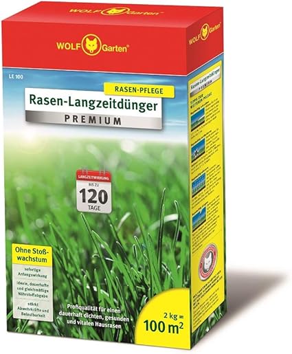 WOLFGARTEN RasenLangzeitdünger „Premium“ LE 100 (mit Langzeitwirkung
