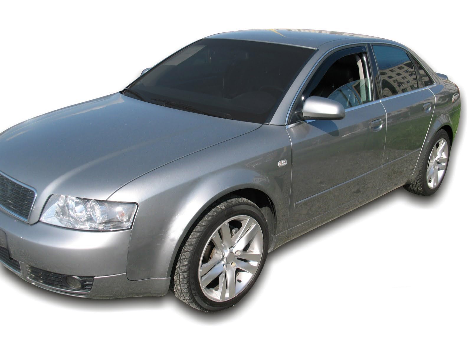 J&J AUTOMOTIVE Deflettori d'Aria per Audi A4 B6 / B7 4-Porte Berlina/Wagon 2000-2008, Set da 2 Pezzi, Nero Fumé Oscurato Heko
