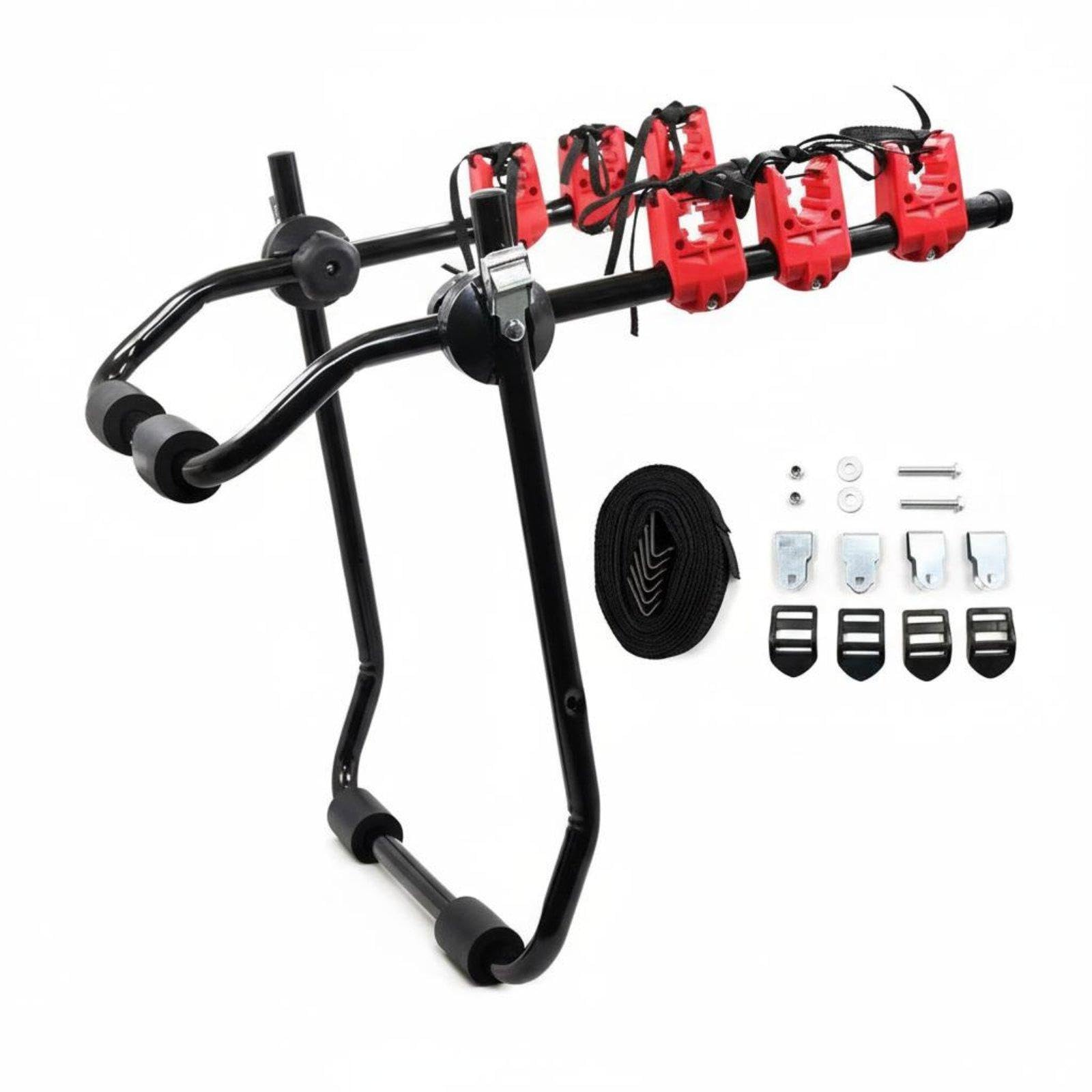 Trunk Mount Bike Rack Adjustable Straps Rear Mounted Cycle Carrier Easy Installation 3-Bike Car Rack for Families, Travel, Road Trips, Camping | Car & Truck Racks | Cycling-image-40