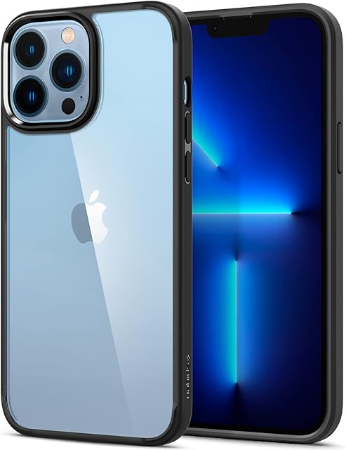 Spigen Ultra Hybrid [Air Cushion Technology] [Military Grade Shockproof] Case Compatible with iPhone 13 Pro Max - Matte Black