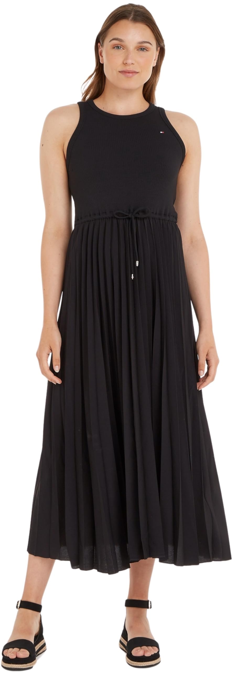 Tommy Hilfiger Women Dress Midi Sleeveless, Black (Black), 3XL