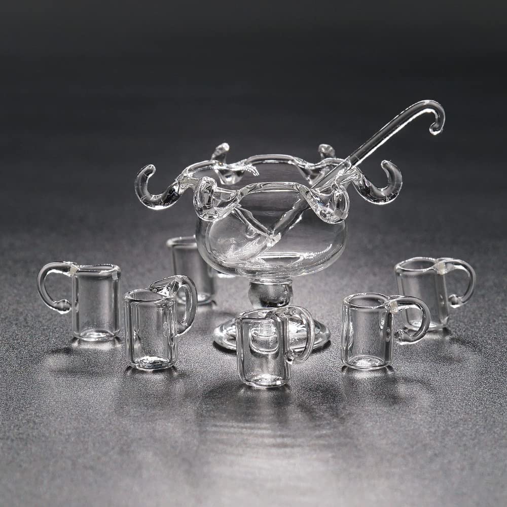 Odoria 1/12 Miniature Punch Bowl With Ladle And 6 Mugs Dollhouse...