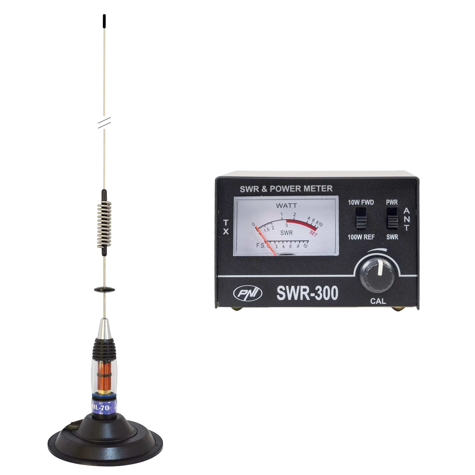 Antena CB PNI ML70, długość 70 cm, łącznie z magnesem i reflektorem PNI SWR-300
