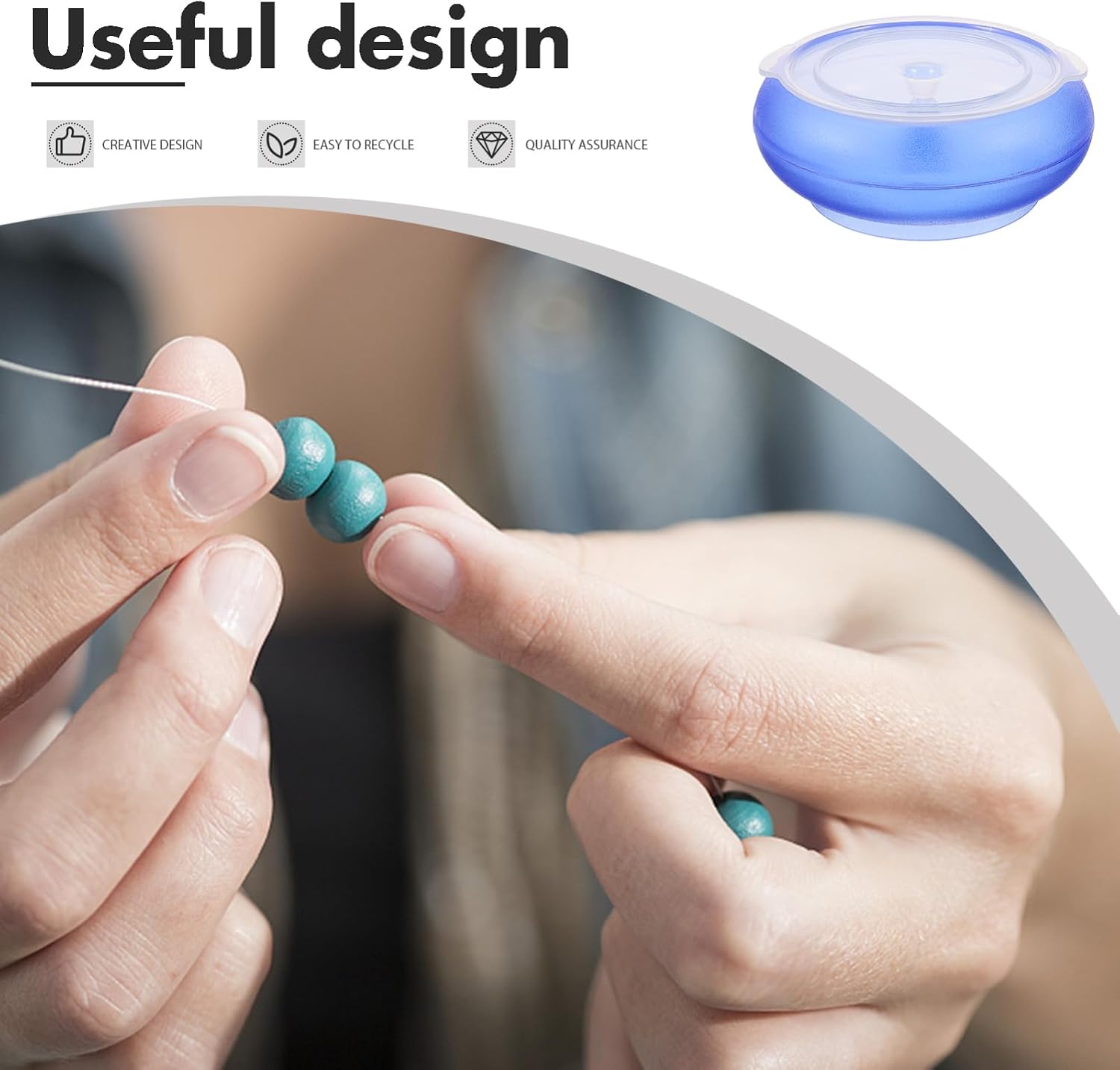 HAPINARY Beading Bowl for Electric Beading Device Efficient Jewelry Making Tool for Crafting Portable Design for Easy and Improved Work Efficiency