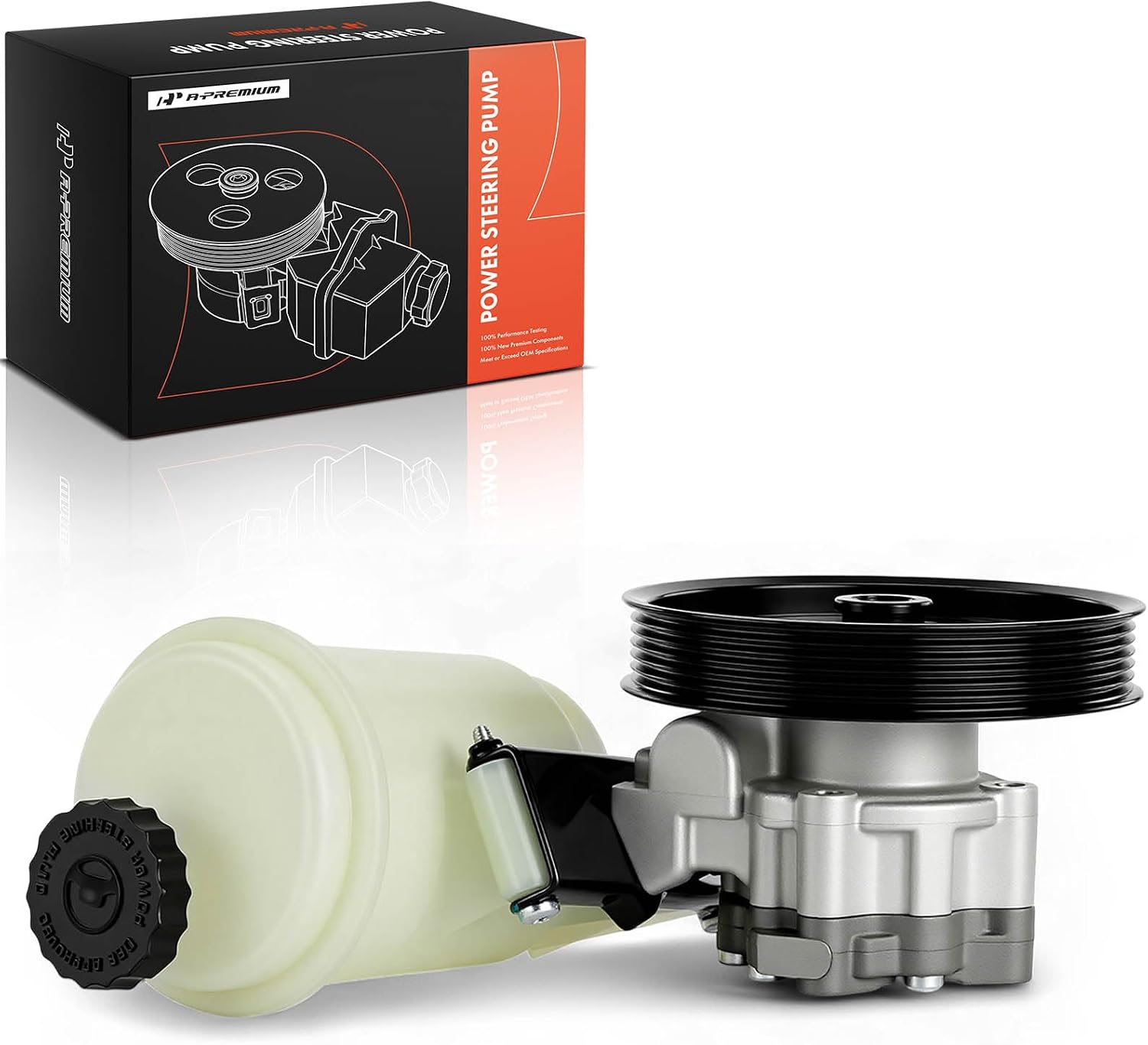 A-Premium Power Steering Pump, with 6-Groove Pulley & Reservoir, Compatible with Dodge Ram 1500 2009 2010, 3.7L 4.7L 5.7L