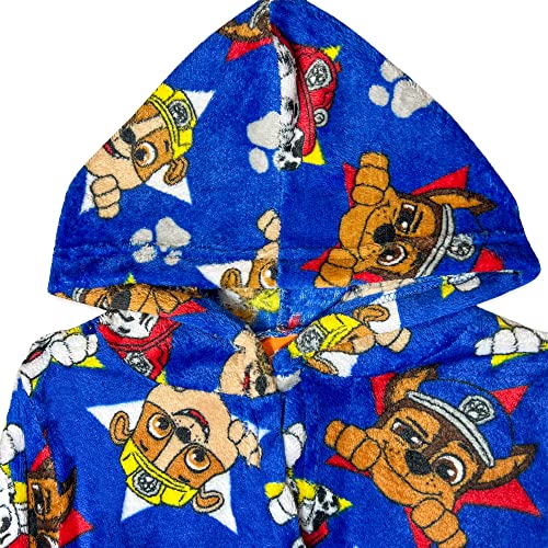 American Hero Boys Robes - Kids Characters, Plush Soft Coral Fleece Hooded Bathrobe (8), Blue (6171Aa1) #TOP2
