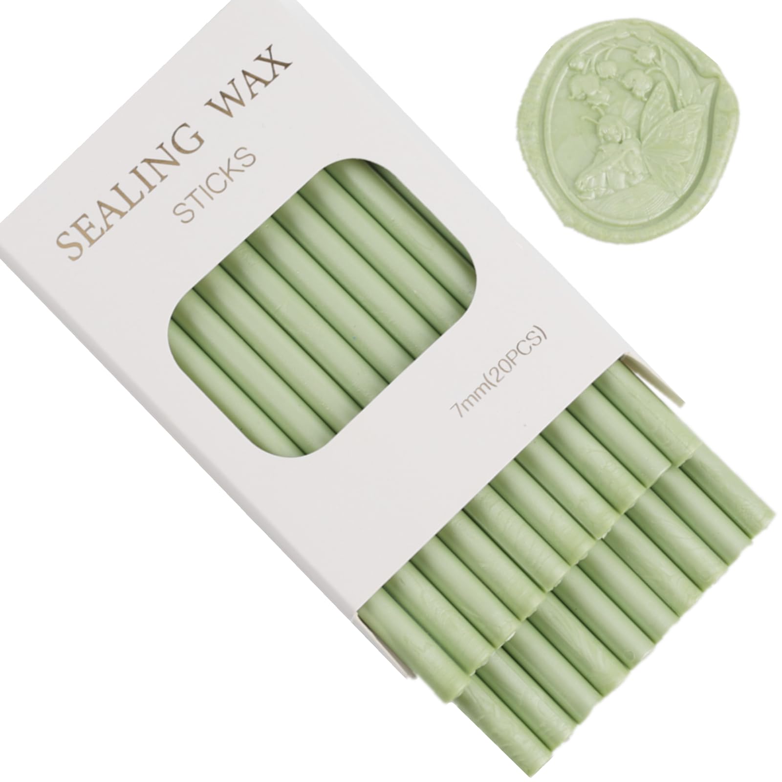 Wax Seal Sticks, 20 Pieces, For Glue Guns, Wax Seal Stamps, Wedding Invitations, Envelopes, Letter Sealers (20, Vanilla Green)-image-30