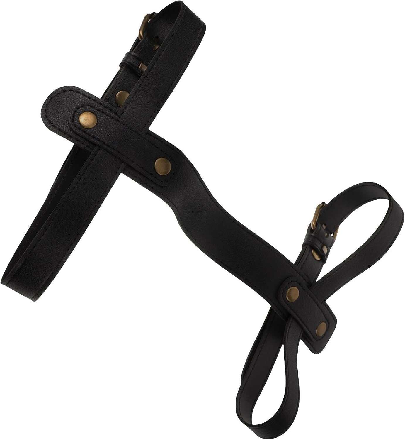 NUOBESTY Portable Picnic Blanket Carrying Strap with Pu Leather and Metal Buckle, Easy to Fix Blanket Strap for Outdoor Picnic and Travel, Multipurpose Sturdy Design