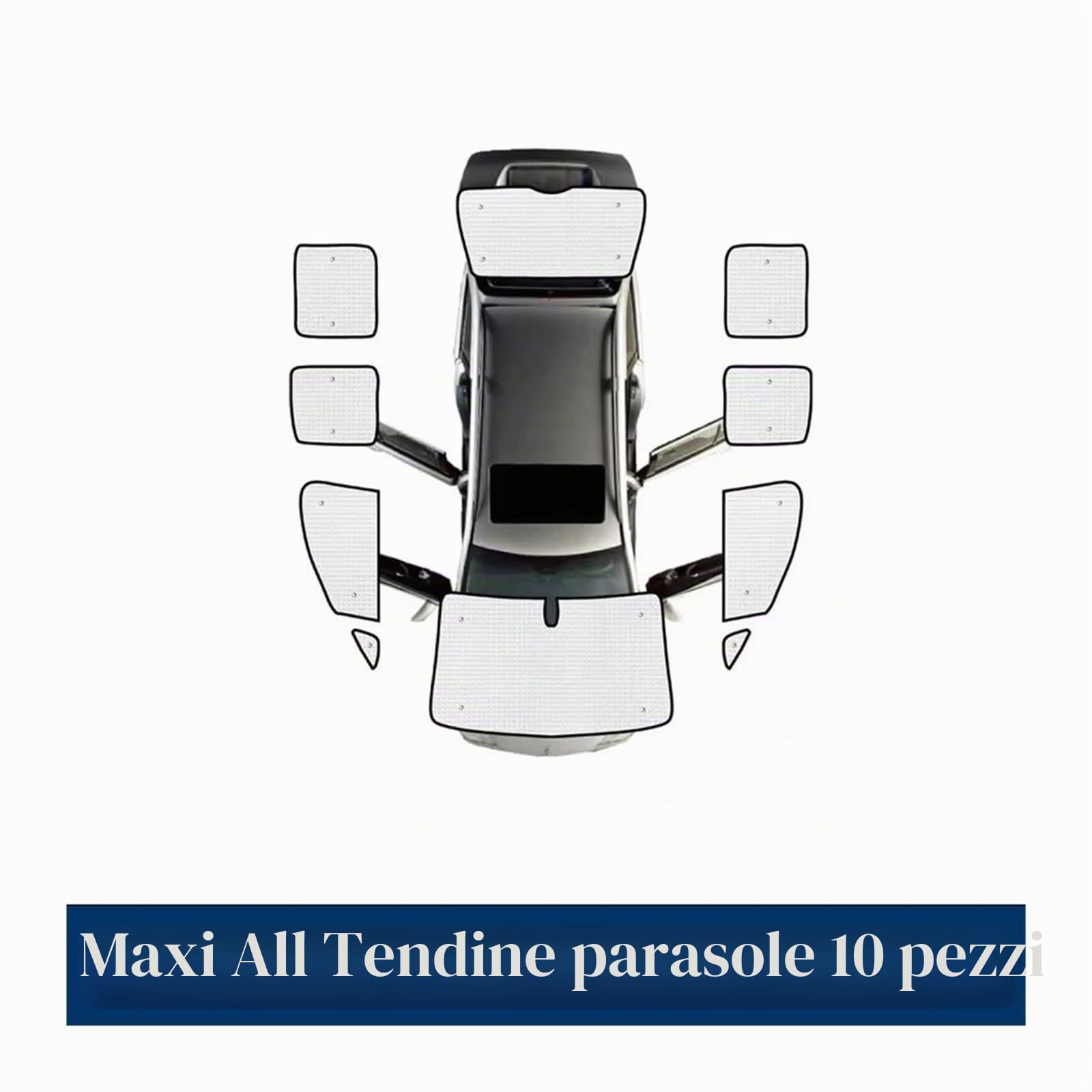 Tendine Parasole Per VW Per Caddy 2K Per VW Per Maxi MK3 2004-2019 Parasole Per Finestrini Auto Anti-UV Oscuranti Camper Parasole Auto("A" All Windows)