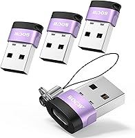Vista 14 de Adaptador USB C a USB (paquete de 4), USB-C hembra a USB macho, convertidor tipo C a USB A compatible con Apple MagSafe, iPhone 11, 12, 13, 14, 15